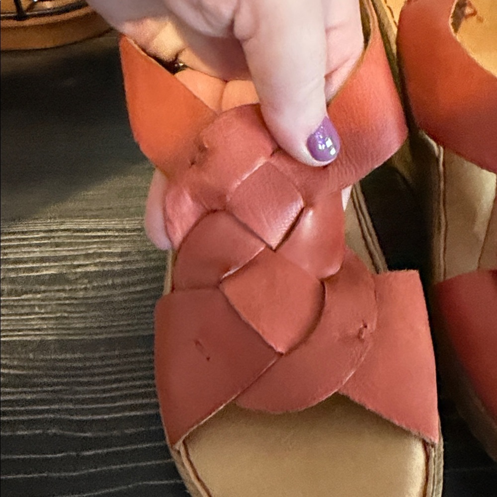 Born Women's Orange Woven Sandals - Picture 7 of 7
